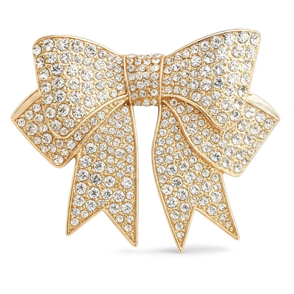 ⚜️ Elegant Gold Bow Brooch